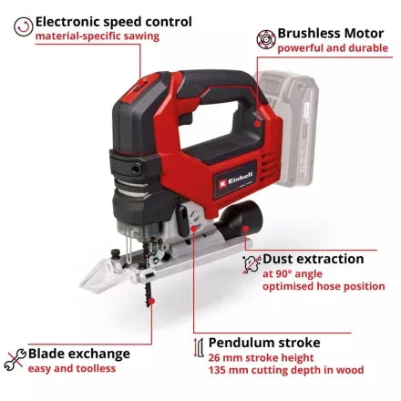Einhell 18V 135mm Professional Cordless Jig Saw (Body only)