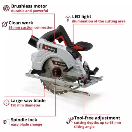 Einhell 18V 190mm Professional Cordless Circular Saw (Body only)