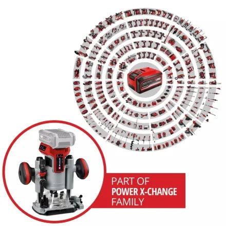 Einhell 18V Professional Cordless Palm / Trim Router & Router Set (Body only)