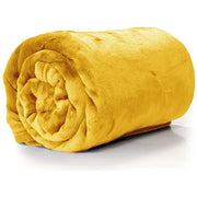 Enzo Fleece Throw Bamboo Yellow