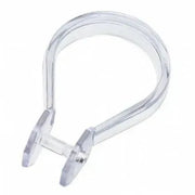 Euroshowers White Clip Button Shower Curtain Hook Rings