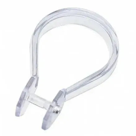 Euroshowers White Clip Button Shower Curtain Hook Rings