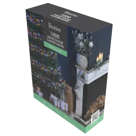 Festive Cluster Lights Multi Colour 2000