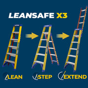 Leansafe X3 Fibreglass Multi-Purpose Ladder