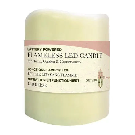 Flameless Pillar Candle- 3 Sizes