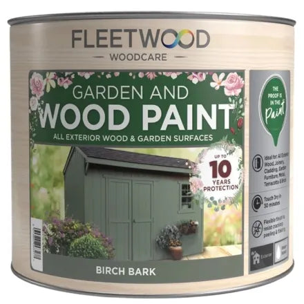 Fleetwood Garden and Wood 750ml Paint Birch Bark