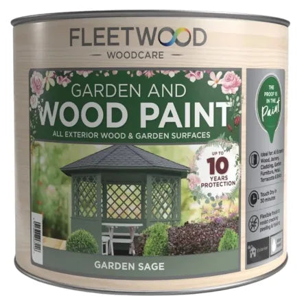 Fleetwood Garden and Wood 750ml Paint Garden Sage