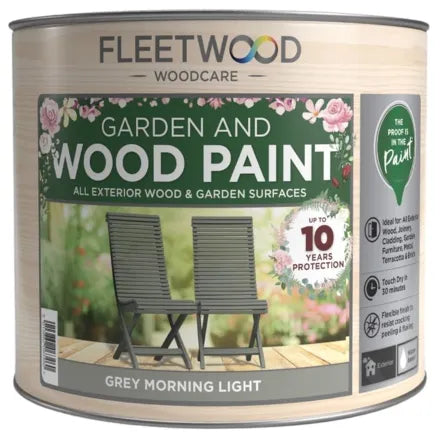 Fleetwood Garden and Wood 750ml Paint Grey Morning Light