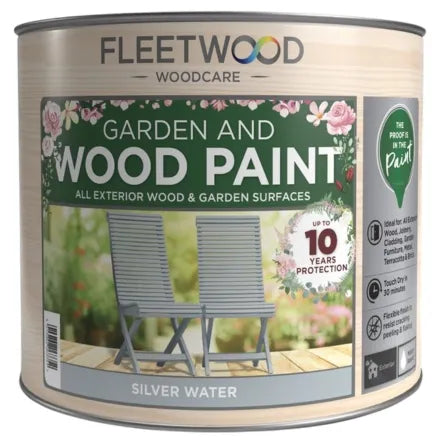 Fleetwood Garden and Wood 750ml Paint Silver Water