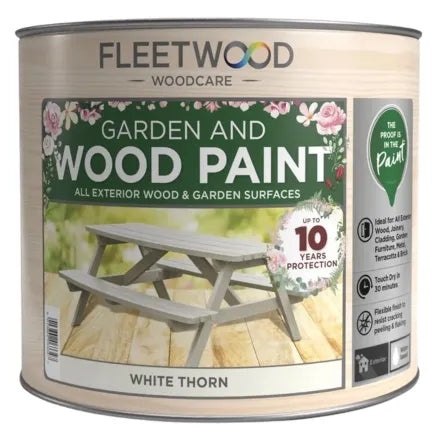 Fleetwood Garden and Wood 750ml Paint White Thorn