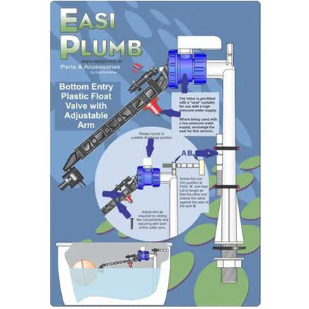 EP Adjustable Arm Entry Plastic Float Valve