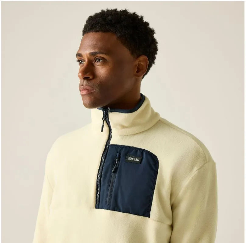 Regatta Men's Frankie Half Zip Fleece White Stone Navy XX-Large