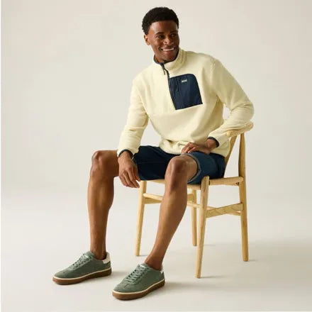 Regatta Men's Frankie Half Zip Fleece White Stone Navy XX-Large
