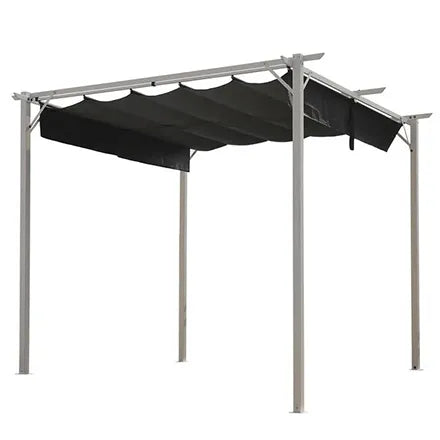 Gazebo with Sliding Roof 2.95 x 2.95 m