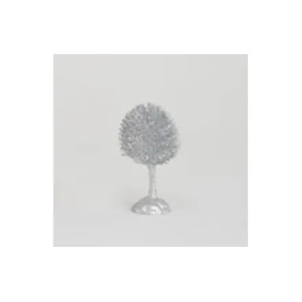 Glitter Tree Ornament- Silver