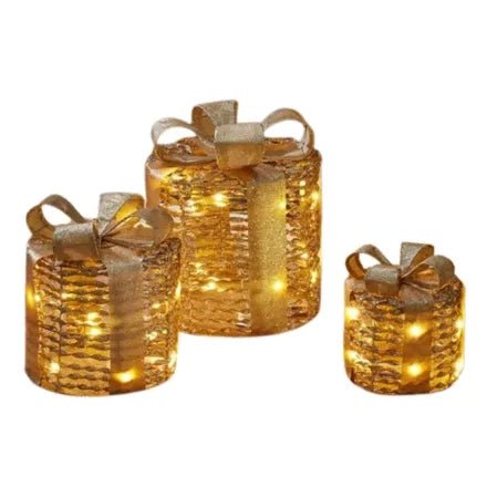 GlitterTwist Gold Gift Boxes - Set of 3