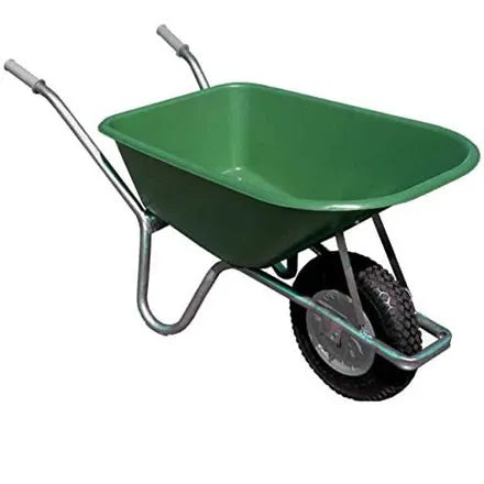 100L Green PVC Garden Wheelbarrow