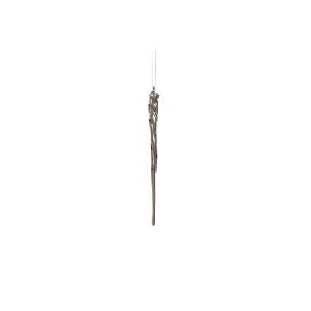 Shiny Steel Grey Glass Icicle