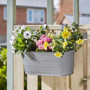 Fence and Hanging Planter 12in - Aztec (Slate)
