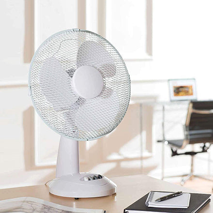 iFine Elements White 12” Desk Fan