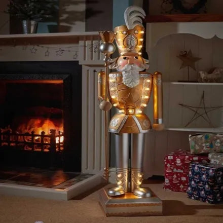InLit Giant Nutcracker Gold & White