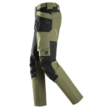 Snickers 6218 AllroundWork Stretch Trousers in Khaki Green/Black 38Wx37L (254)