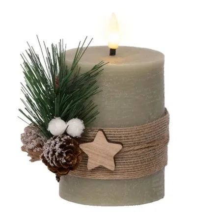 Led Wick Candle Leaf Battery Operated