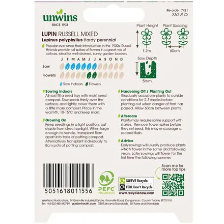 Unwins Lupin Russell Mix Seeds