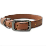 Luxe Leather Tan WalkAbout Dog Collar L (45cm – 53cm)