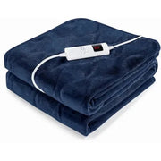 Luxury Heated Throw Blanket Blue