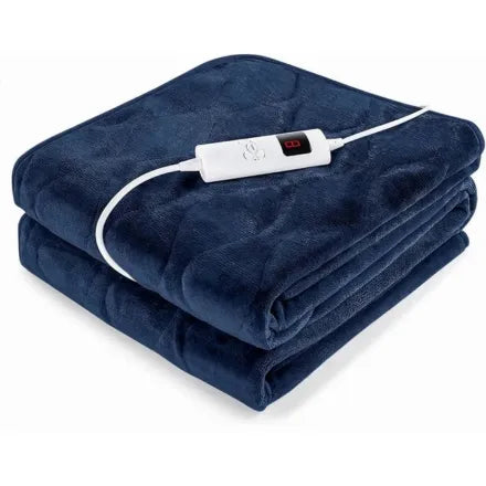 Luxury Heated Throw Blanket Blue