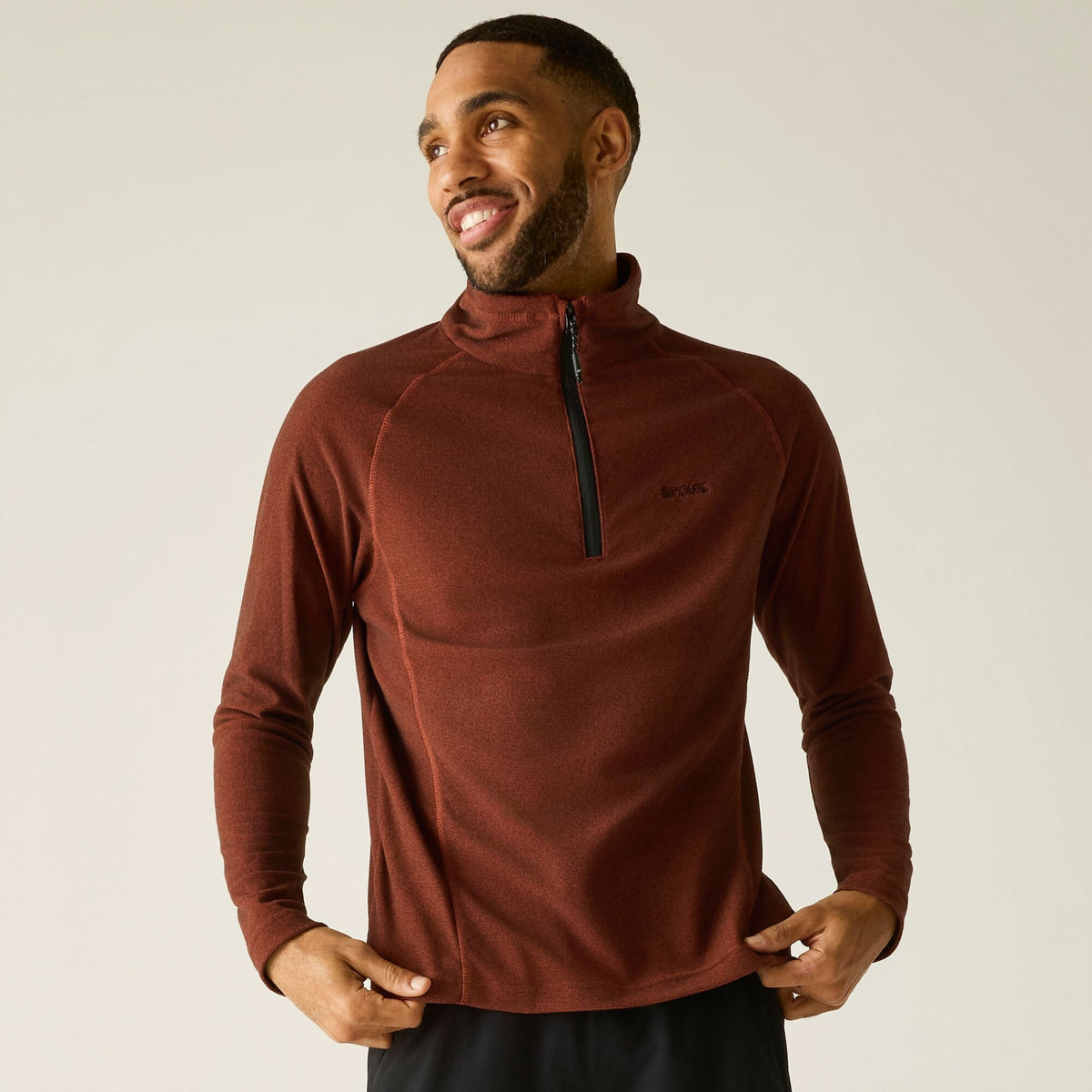 Regatta Men's Montes Lightweight Half Zip Fleece Burnt Henna XL