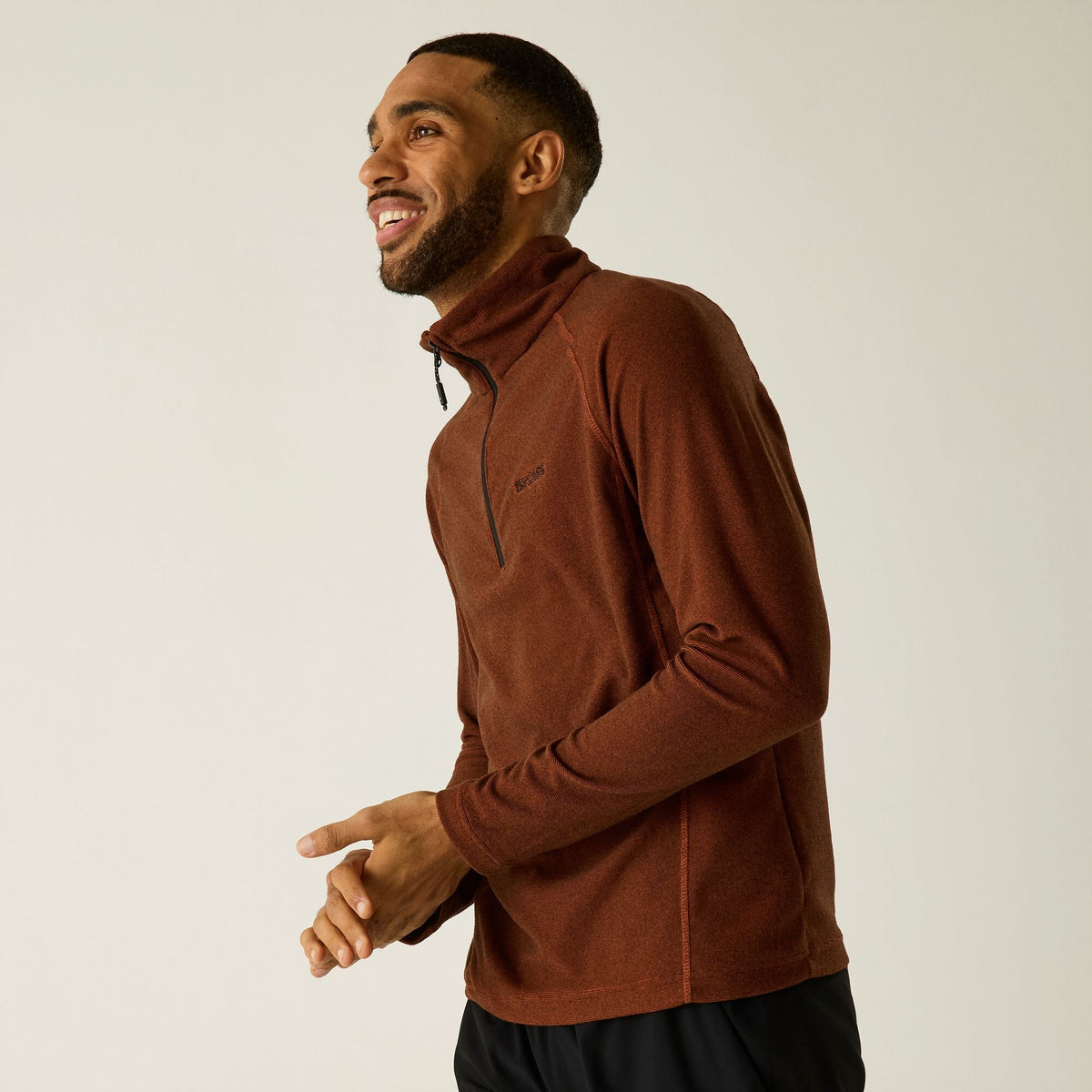 Regatta Men's Montes Lightweight Half Zip Fleece Burnt Henna XL