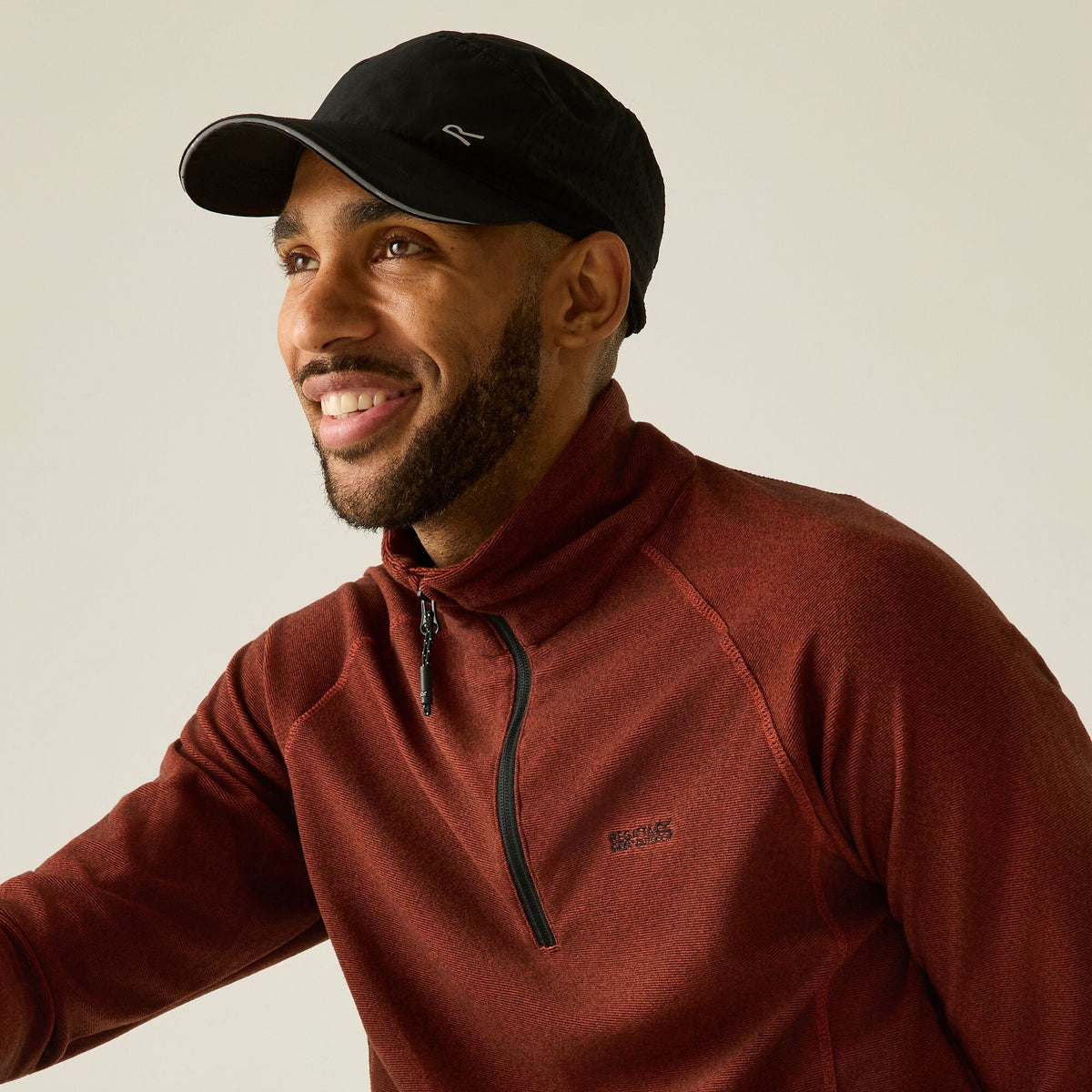 Regatta Men's Montes Lightweight Half Zip Fleece Burnt Henna XL
