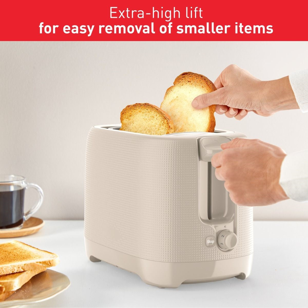 Tefal Morning 2-Slot Toaster TT2M0BG0 - Cream
