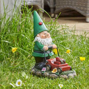 Mowing Wilf Garden Gnome Ornament
