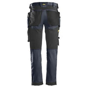Snickers 6241 AllroundWork Stretch Trousers Slim Fit in Navy/Black 36W X 35L (152)
