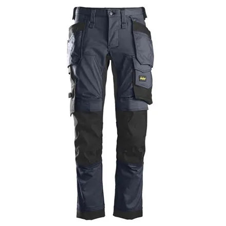Snickers 6241 AllroundWork Stretch Trousers Slim Fit in Navy/Black 41W x 32L (58)