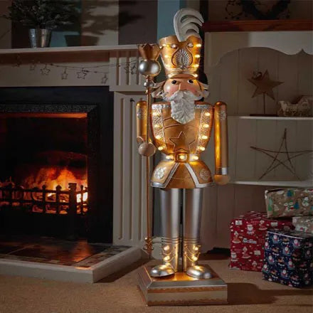 InLit Giant Nutcracker Gold & White