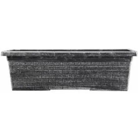 Old English Trough Planter Black/Silver 60cm