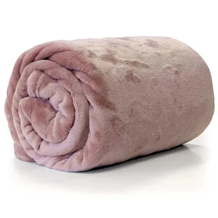 Enzo Fleece Throw Old Pink