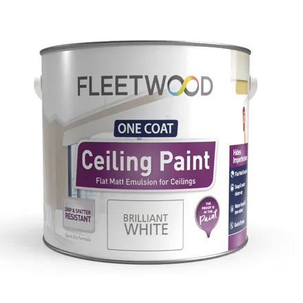 Fleetwood One Coat Ceiling Paint Brilliant White 2.5L