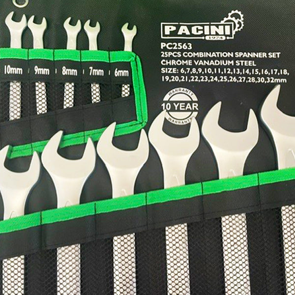 Pacini 25 Piece Combination Spanner/Wrench Set 6mm - 32mm