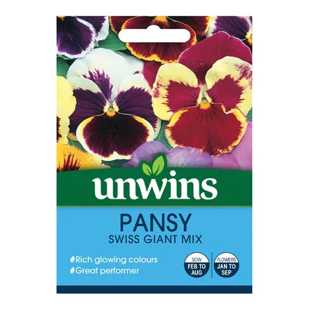 Unwins Pansy Swiss Giant Mix