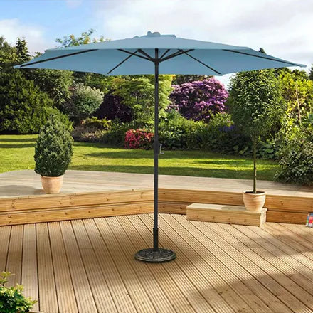 Parasol Aluminium 3m Crank and Tilt Blue