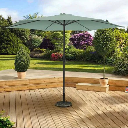 Parasol Aluminium 3m Crank and Tilt Mint Green