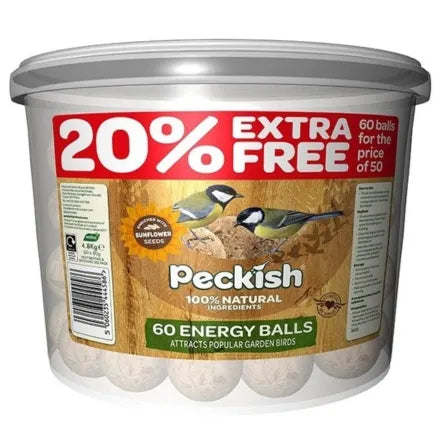 Peckish Natural Balance Energy Balls 50 Tub + 20% Extra Free