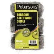 Petersons Paragon Steel Wool 3 Roll Mixed Grades 20g