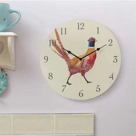 Pheasant Wall Clock 12"