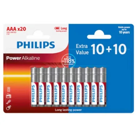 Philips AAA Battery 10 + 10 Free